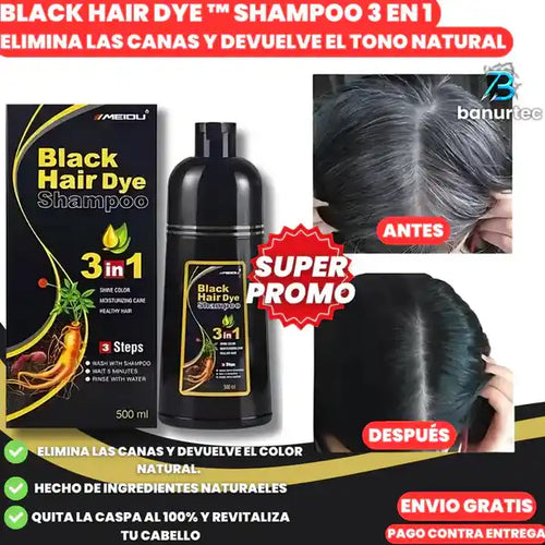 Shampoo HairBlack®  Plus Anti-Canas