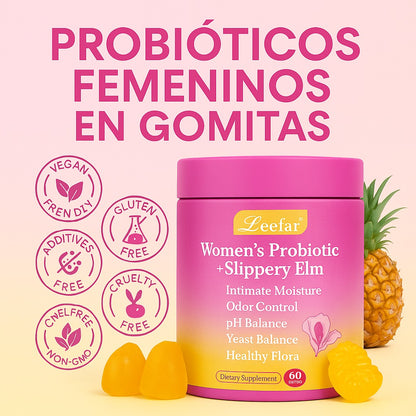 LEEFAR GOMITAS PROBIOTICAS+SLIPERY ELM