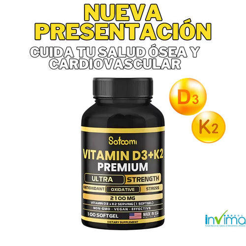 VITAMINA D3+K2 Huesos fuertes y corazón saludable