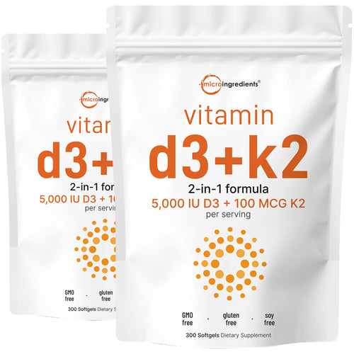 Micro Ingredients®  - Vitamina D3 5000 UI con K2 100 mcg